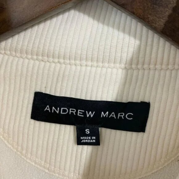 NWT Andrew Marc Womens S White Full-Zip Ribbed Jacket Polyester Spandex - Picture 5 of 8